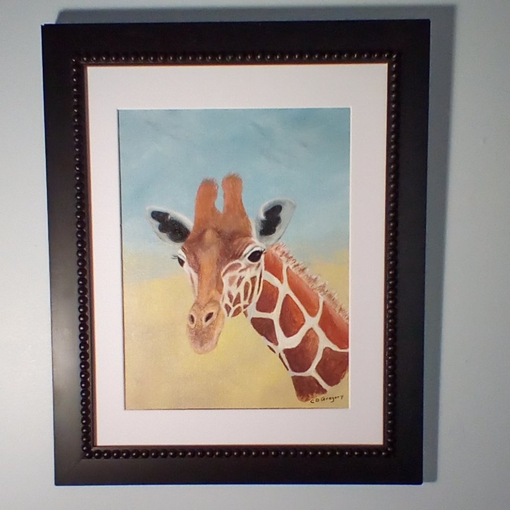 Painting "Bette Davis Eyes" Org. Giraffe.